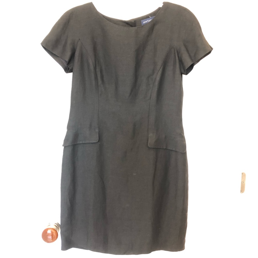 Ann Taylor black linen dress 4p